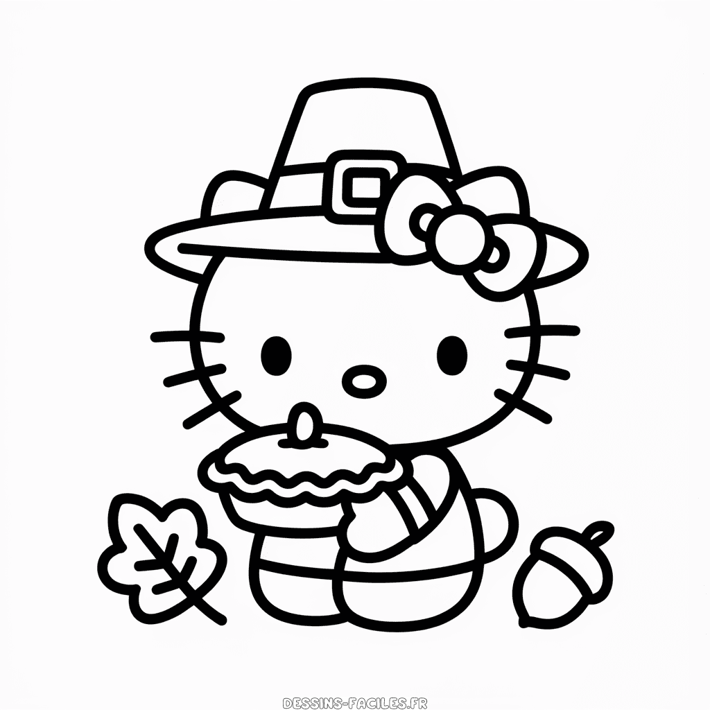 Dessin Facile Hello Kitty Thanksgiving