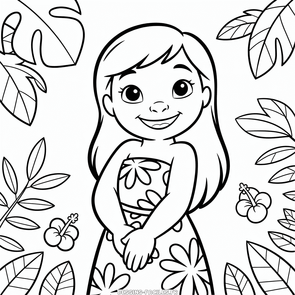 Dessin Facile Lilo du film Lilo & Stitch