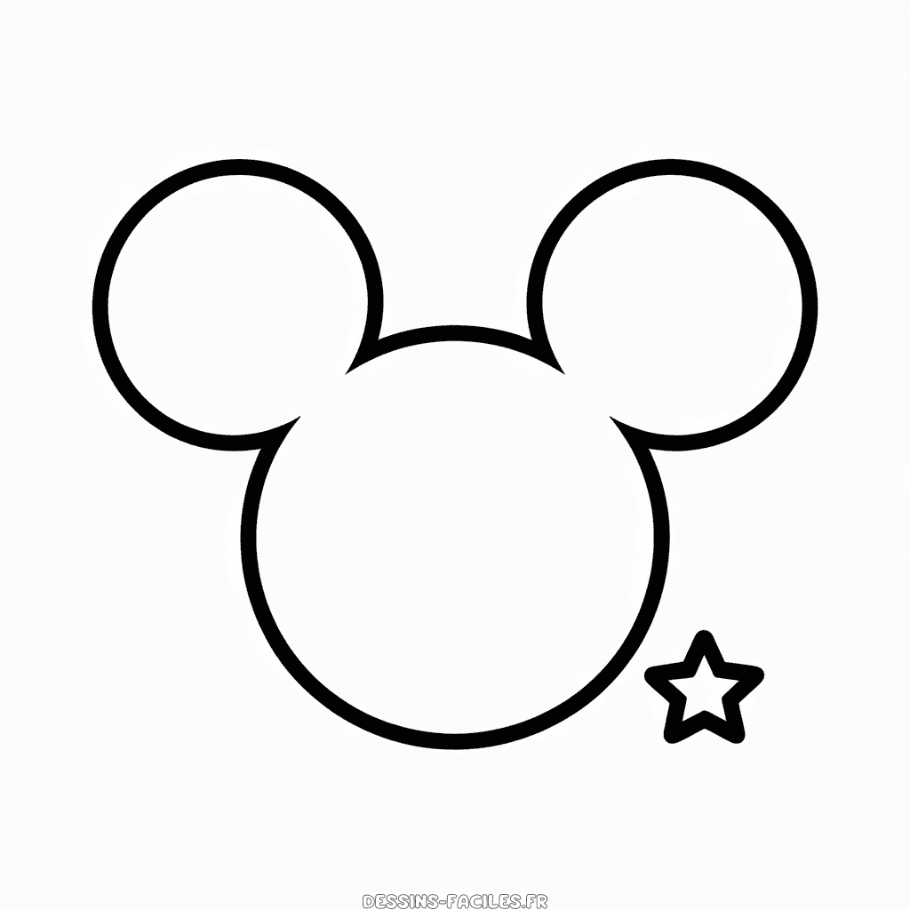 Dessin Facile Logo Mickey