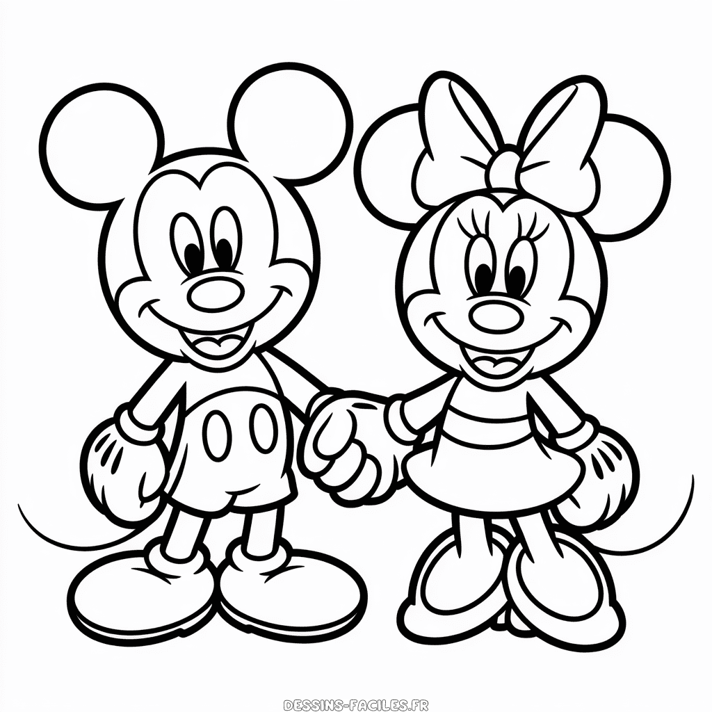Dessin Facile Mickey et Minnie