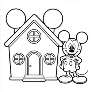 Dessin Facile Mickey et sa Maison