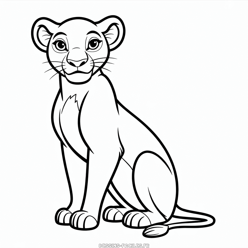 Dessin Facile Nala du Roi Lion