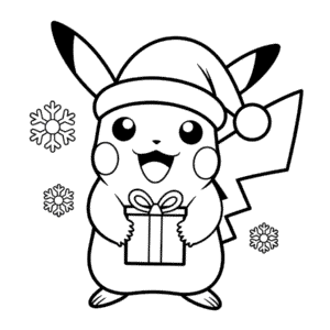 Dessin Facile Noël Pikachu