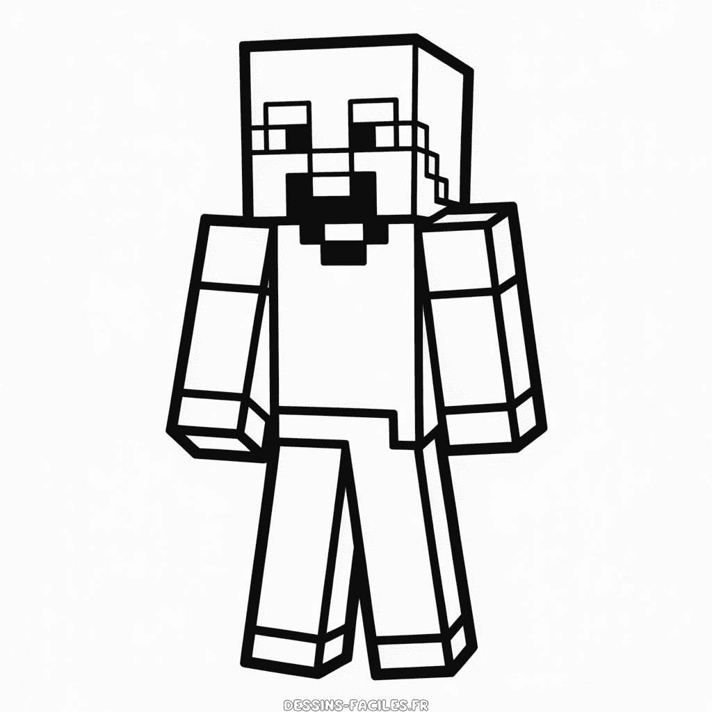 Dessin Facile Personnage Minecraft