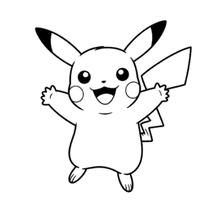 Dessin Facile Pikachu Heureux
