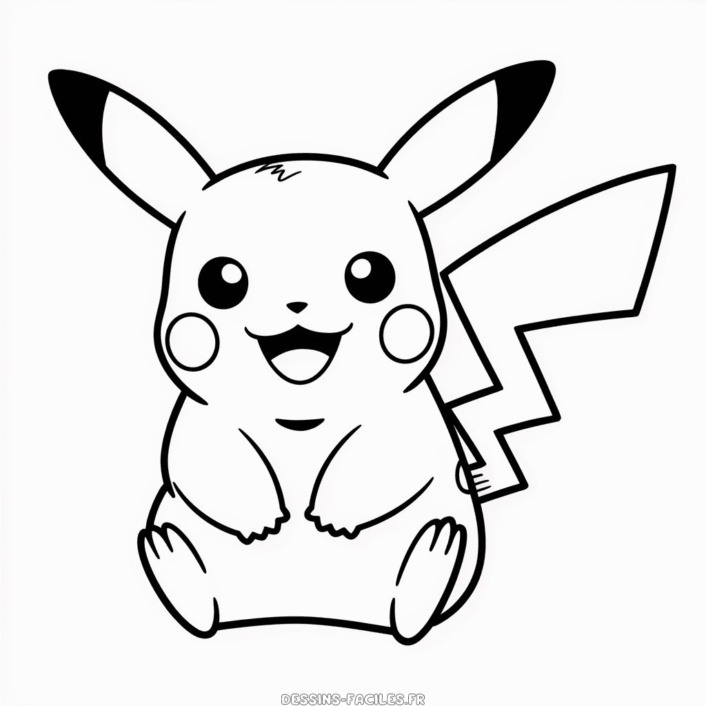 Dessin Facile Pikachu Kawaii