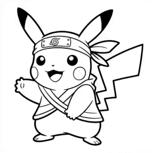 Dessin Facile Pikachu version Naruto