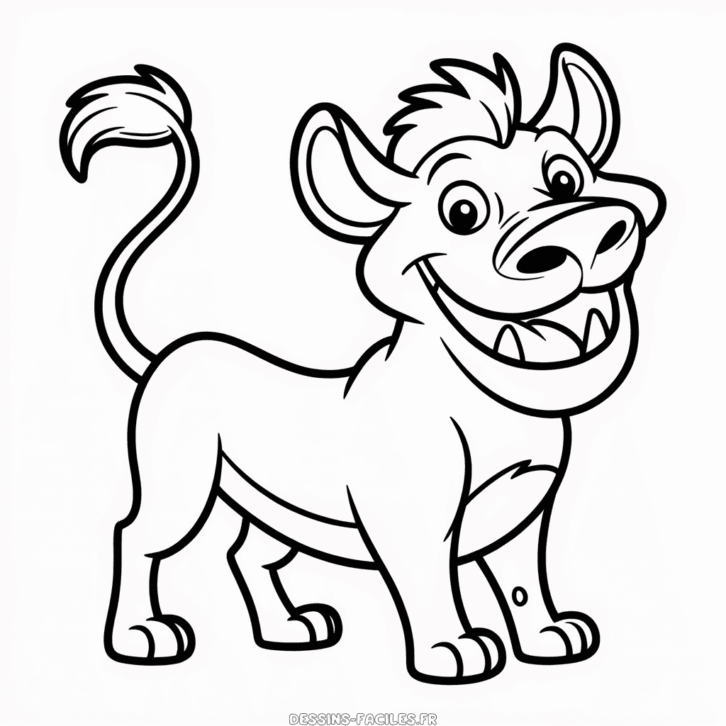 Dessin Facile Pumbaa de Le Roi Lion