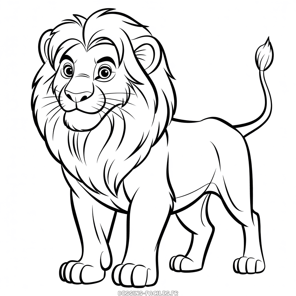 Dessin Facile Roi Lion au Crayon Réaliste