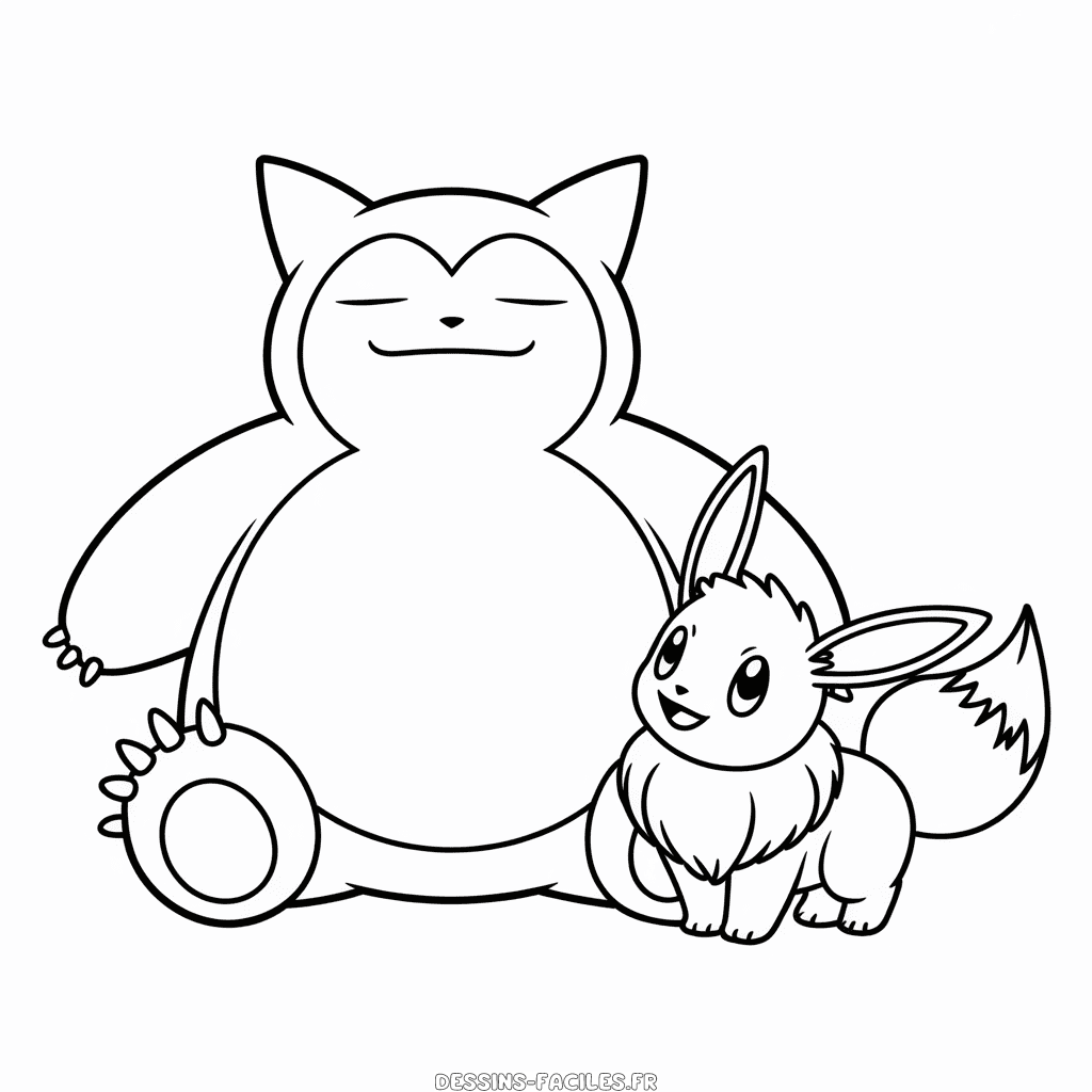 Dessin Facile Ronflex et Évoli