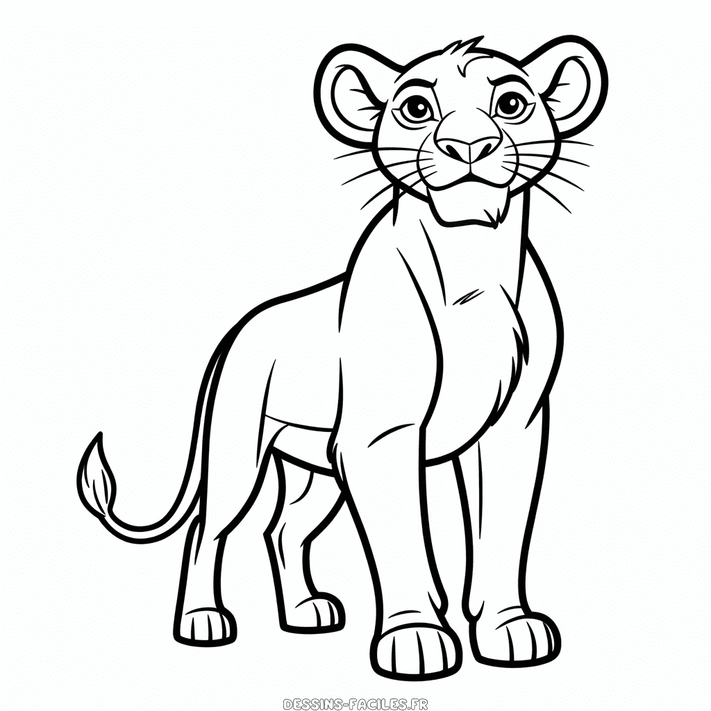 Dessin Facile Sarabi du Roi Lion