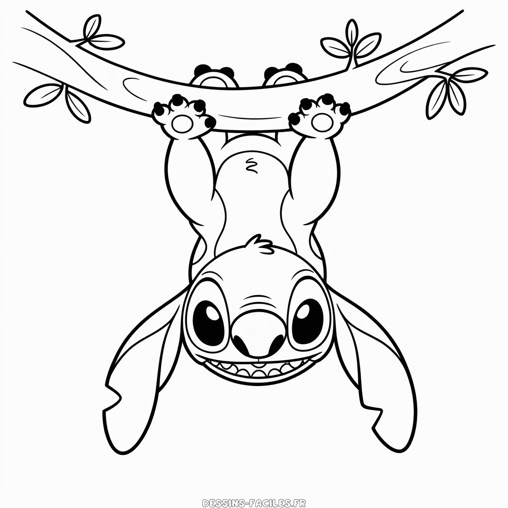 Dessin Facile Stitch à l'Envers