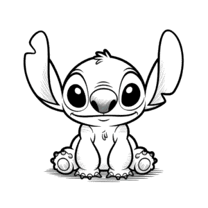 Dessin Facile Stitch au Crayon