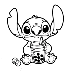 Dessin Facile Stitch avec Boba