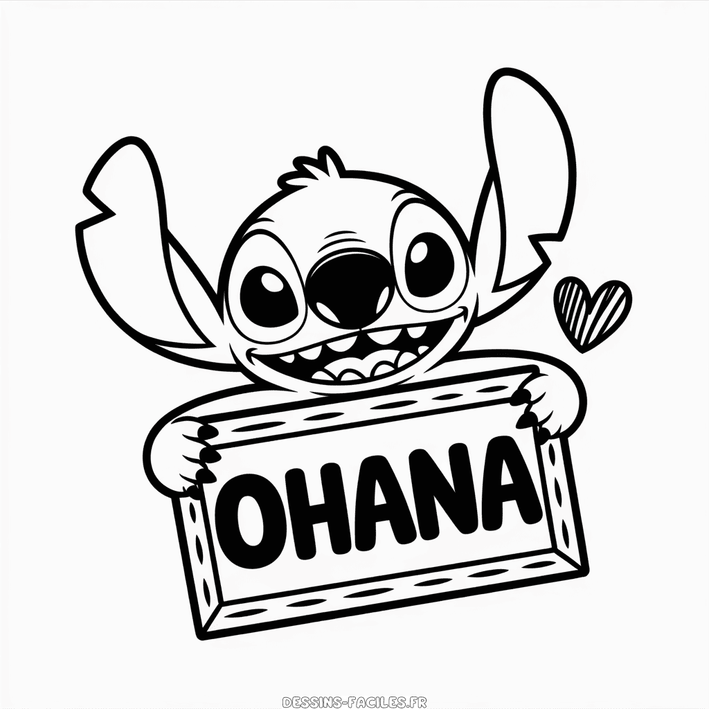 Dessin Facile Stitch Ohana