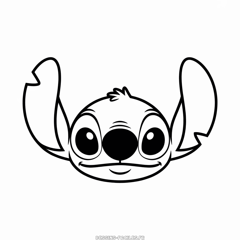 Dessin Facile Tête de Stitch