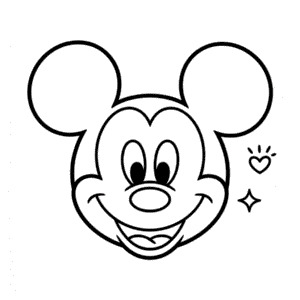 Dessin Facile Visage de Mickey