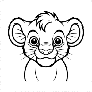 Dessin Facile Visage du Roi Lion